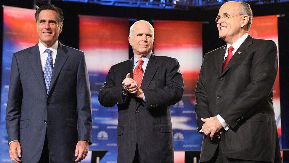 Mitt Romney, John McCain, Rudy Giuliani