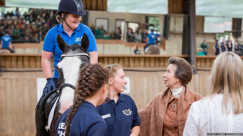 Princess Anne meeting people involved with RDA