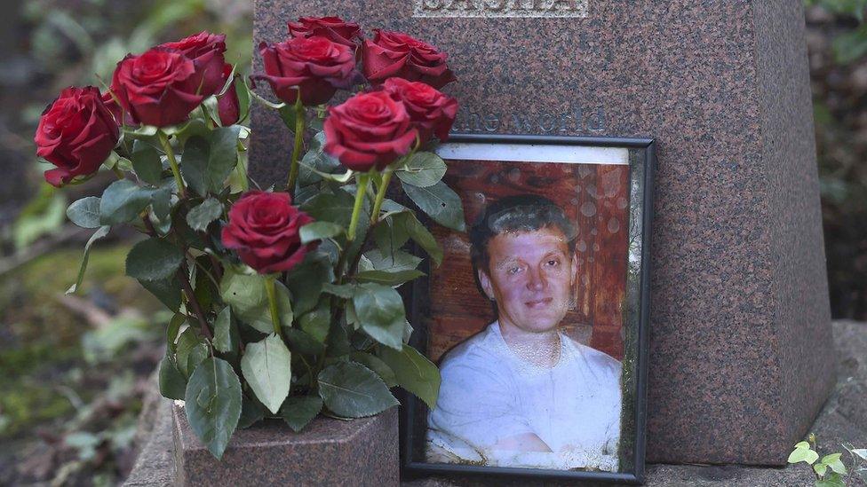 The London grave of former Russian spy Alexander Litvinenko