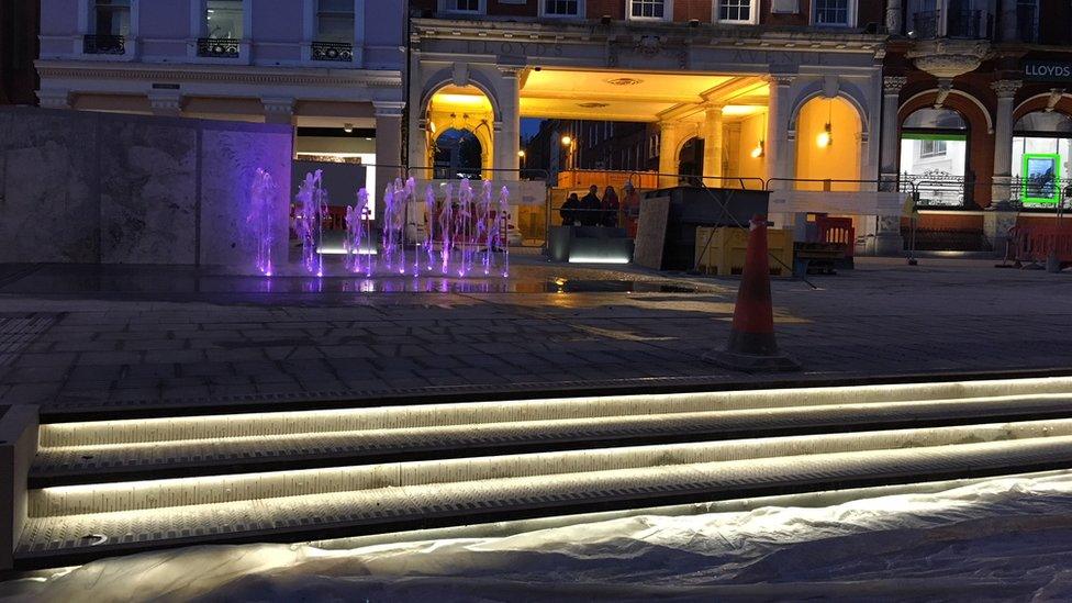 Lights on Ipswich Cornhill