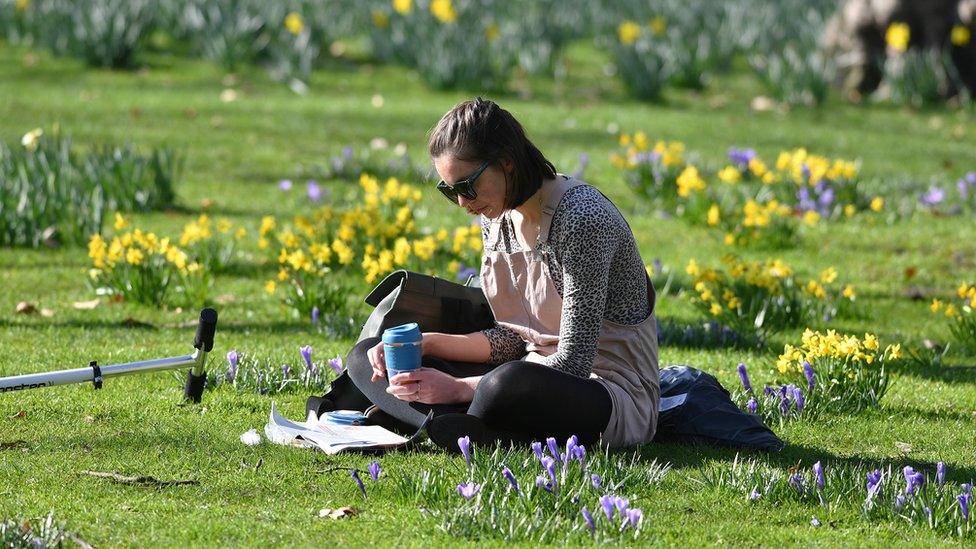 Woman in park