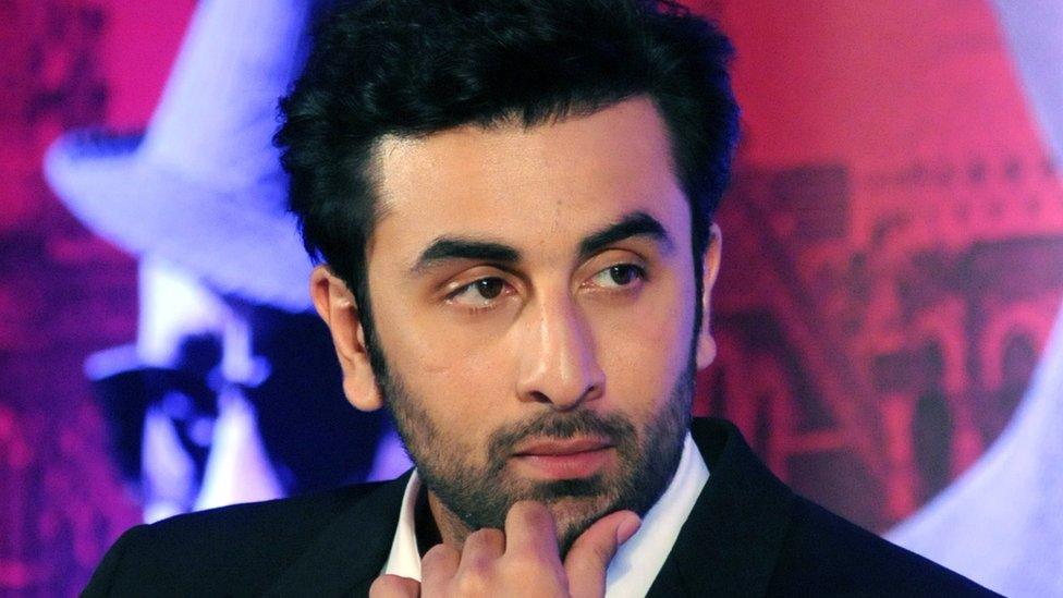 Indian Bollywood actor Ranbir Kapoor looks on during a promotional event for the forthcoming Hindi film 'Bombay Velvet', 2015