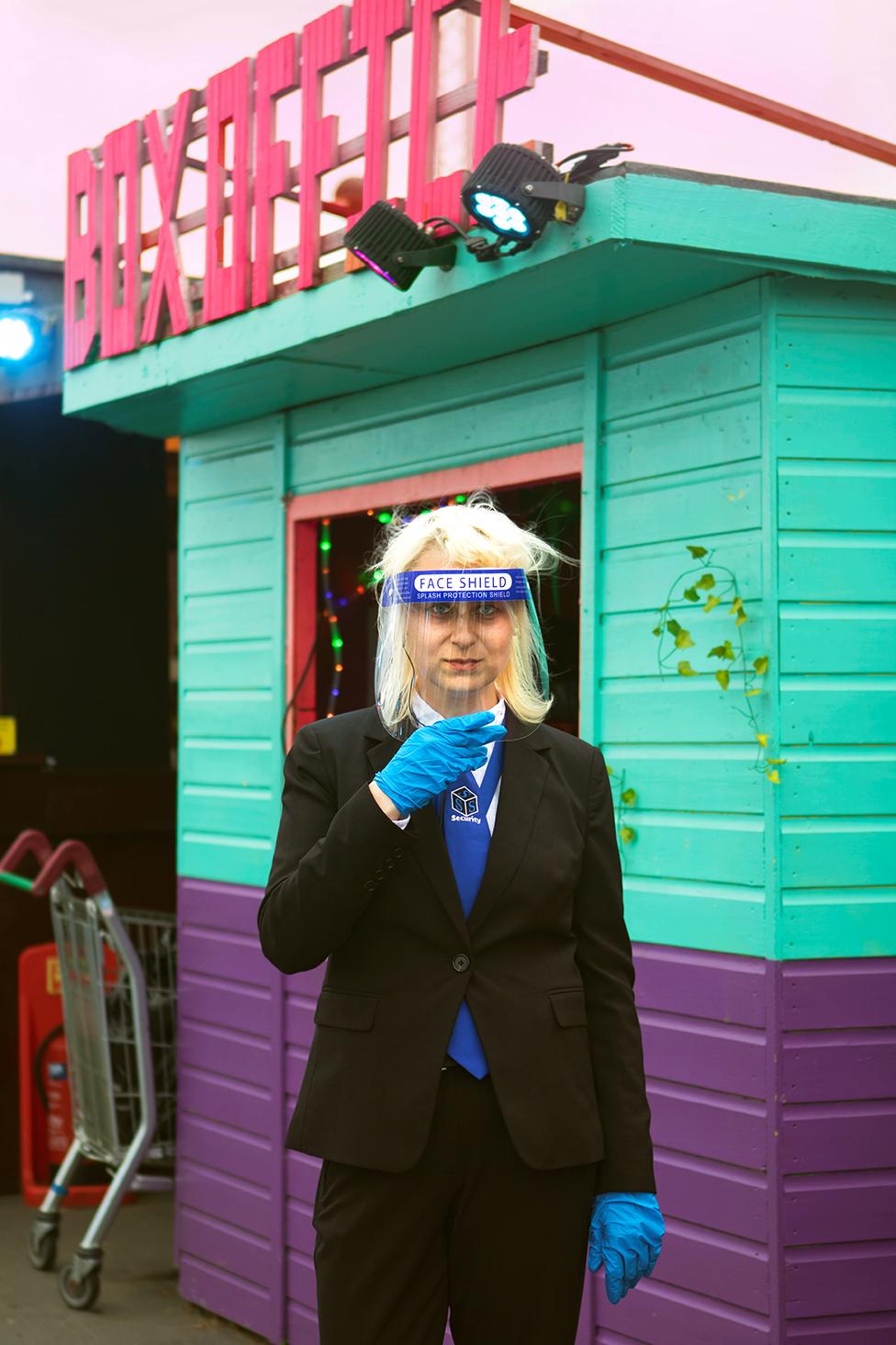 Birute, staff member at Roof East, Stratford, London. 4 July 2020