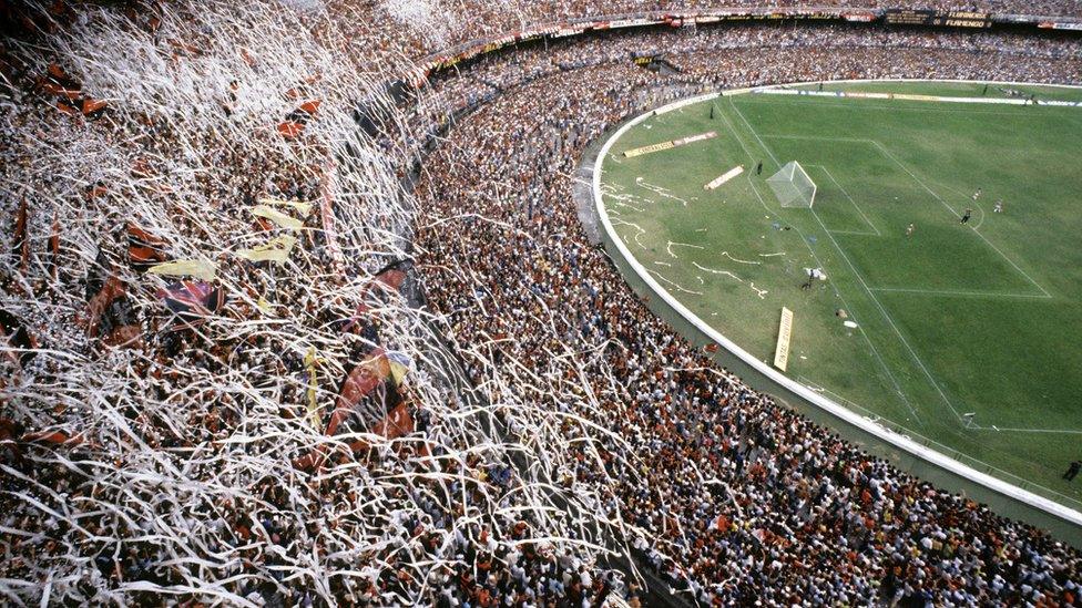 Flamengo supporters at Maracana stadium