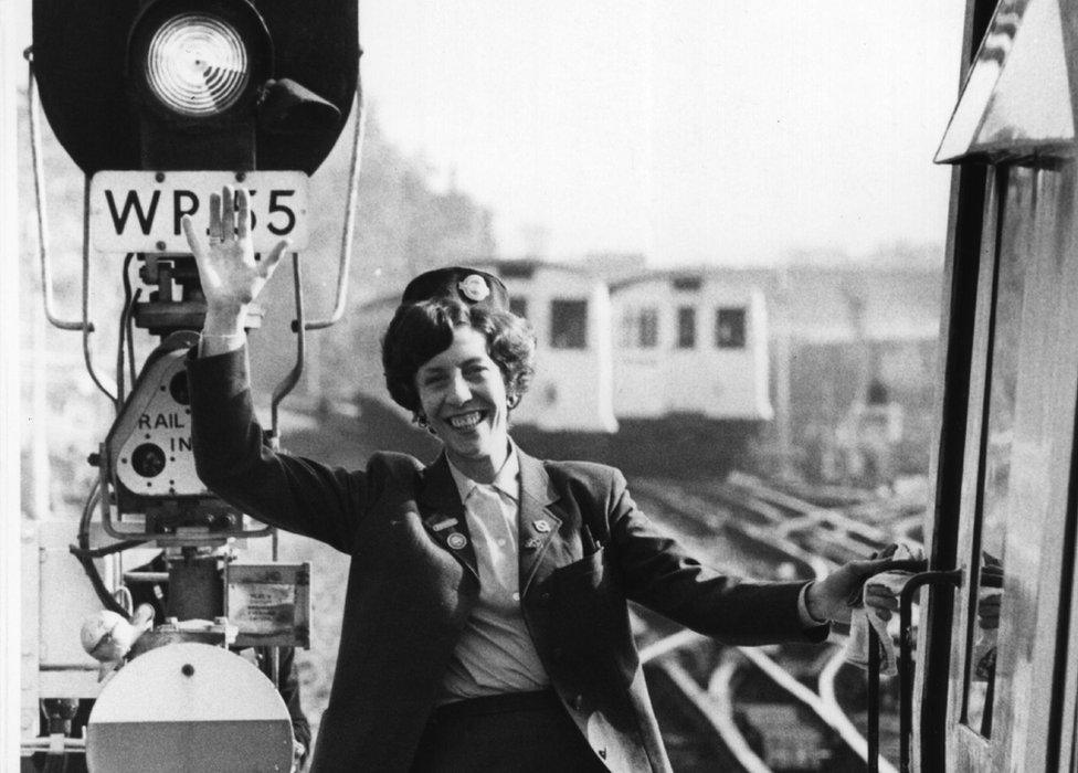 6th October 1978: Ann Dodds prepares to drive a London Underground train. She is the company's first woman driver