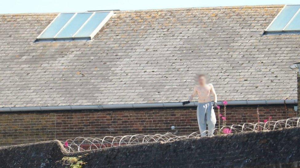 Man on the roof