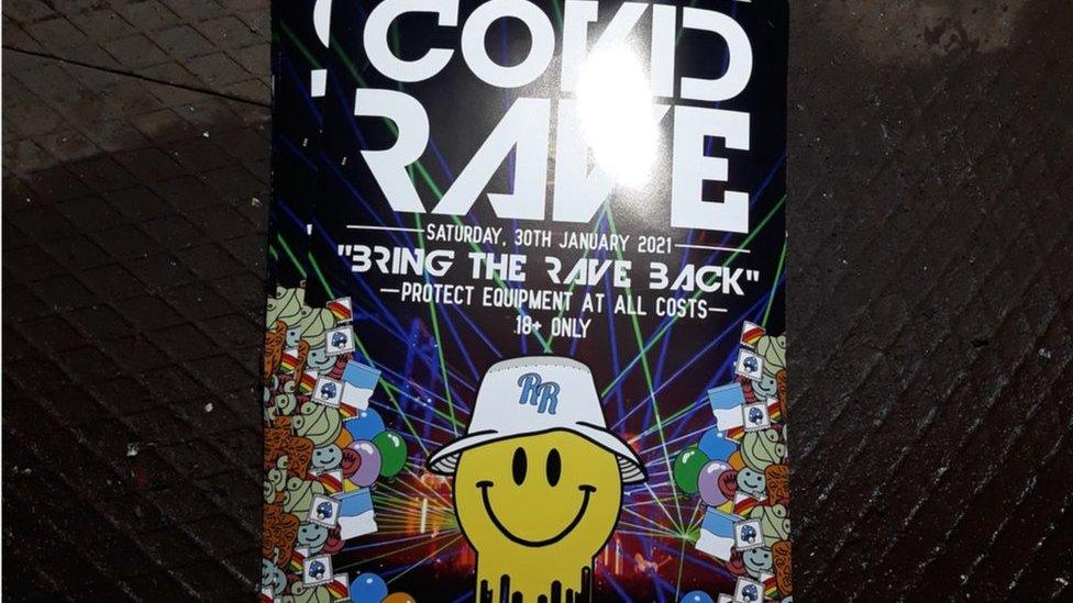 Covid Rave flyers