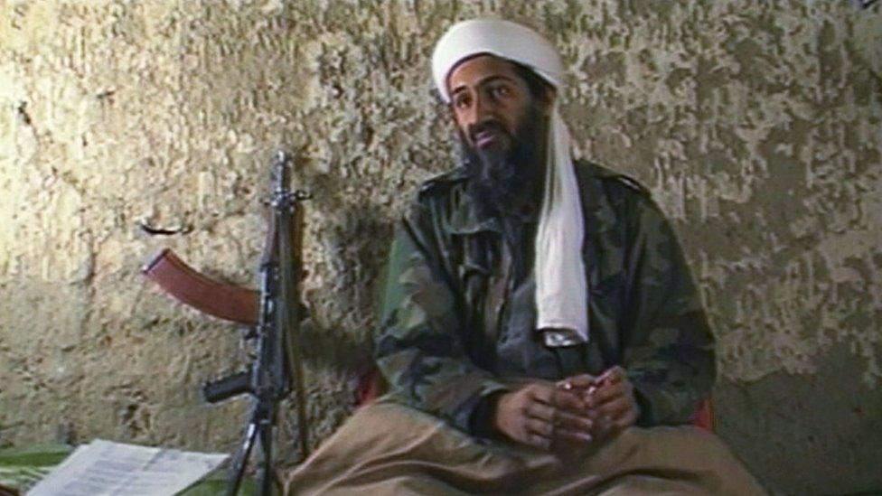 Osama Bin Laden, the Saudi millionaire and fugitive leader of the terrorist group al Qaeda, explains why he has declared a "jihad" or holy war against the United States on August 20, 1998 from a cave hideout somewhere in Afghanistan.