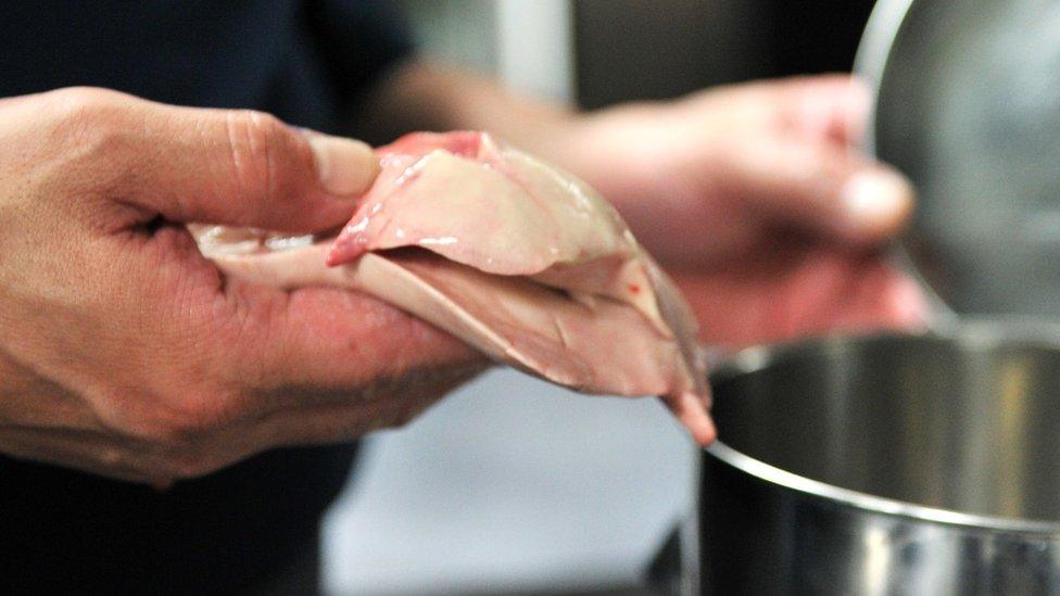 The liver of a puffer fish