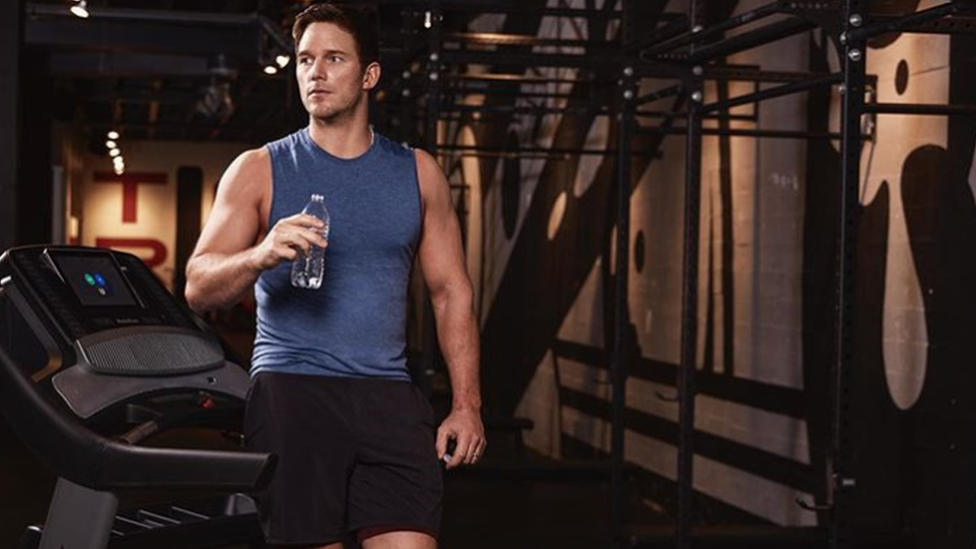 Chris Pratt in the gym