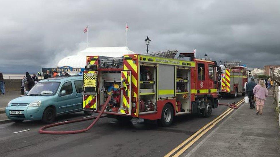 Burnham-on-Sea pier fire