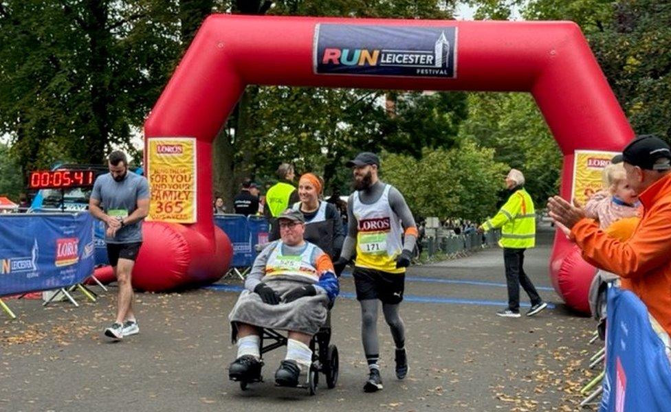 Graham Taylor and his LOROS nurse Amy Brown completed the Leicester Half Marathon 2023