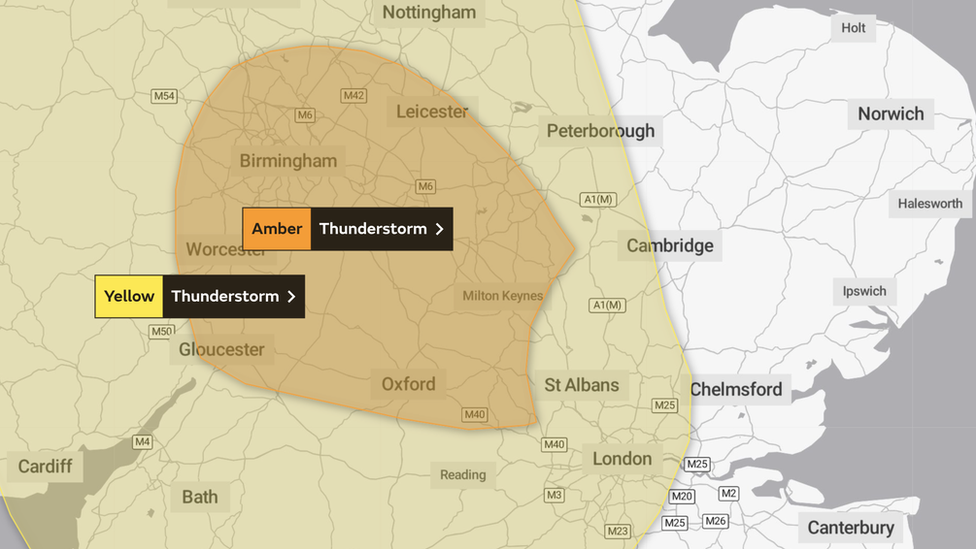 Met Office alert map