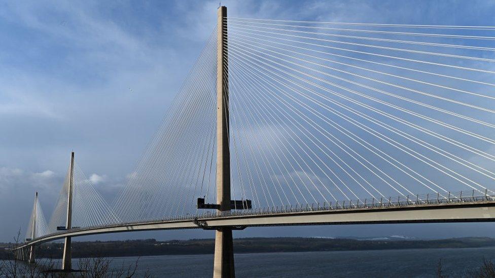 The Queensferry Crossing road bridge has more than 70km of cables