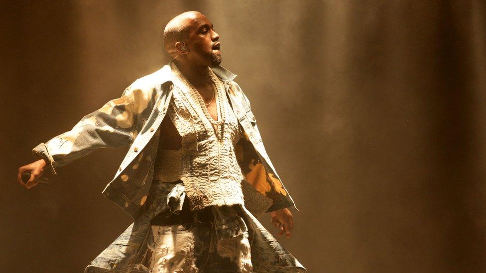 Kanye West at Glastonbury 2015