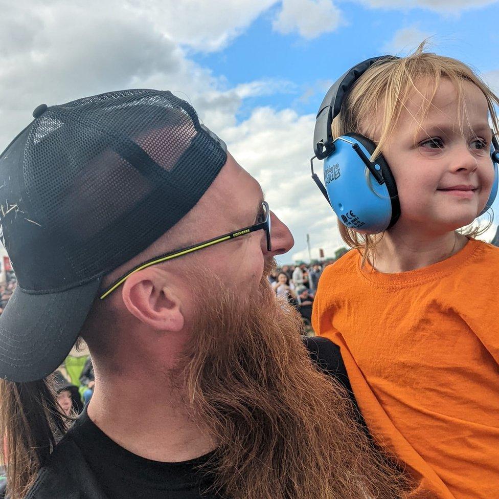 Layla with ear defenders