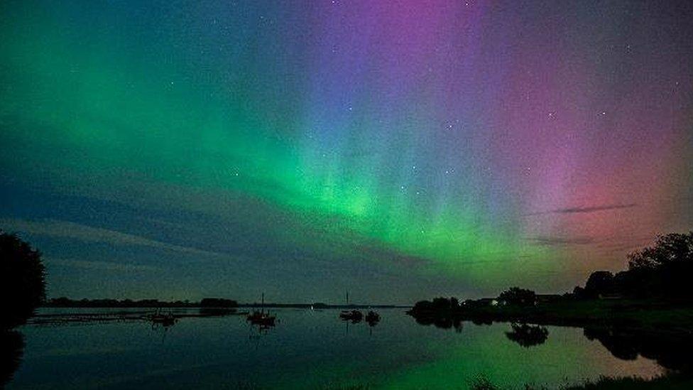 Rutland Water northern lights