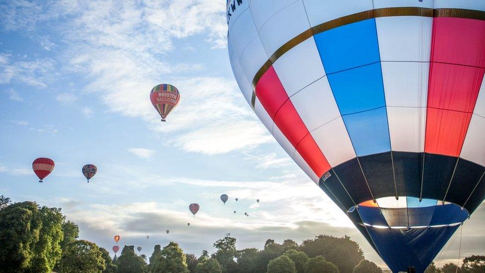 Hot air balloons above Bristol