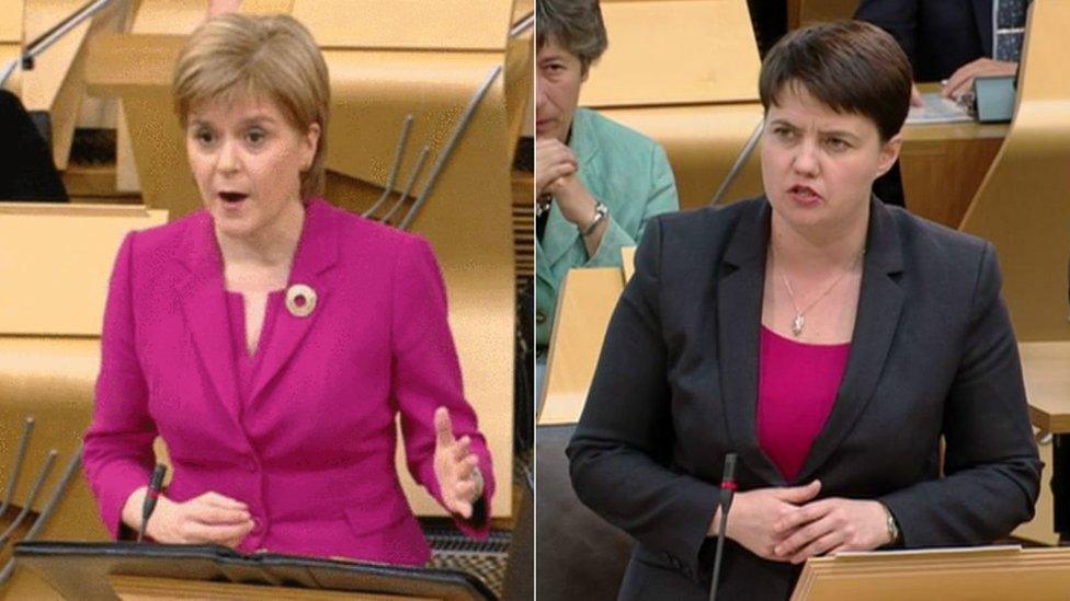 Nicola Sturgeon and Ruth Davidson