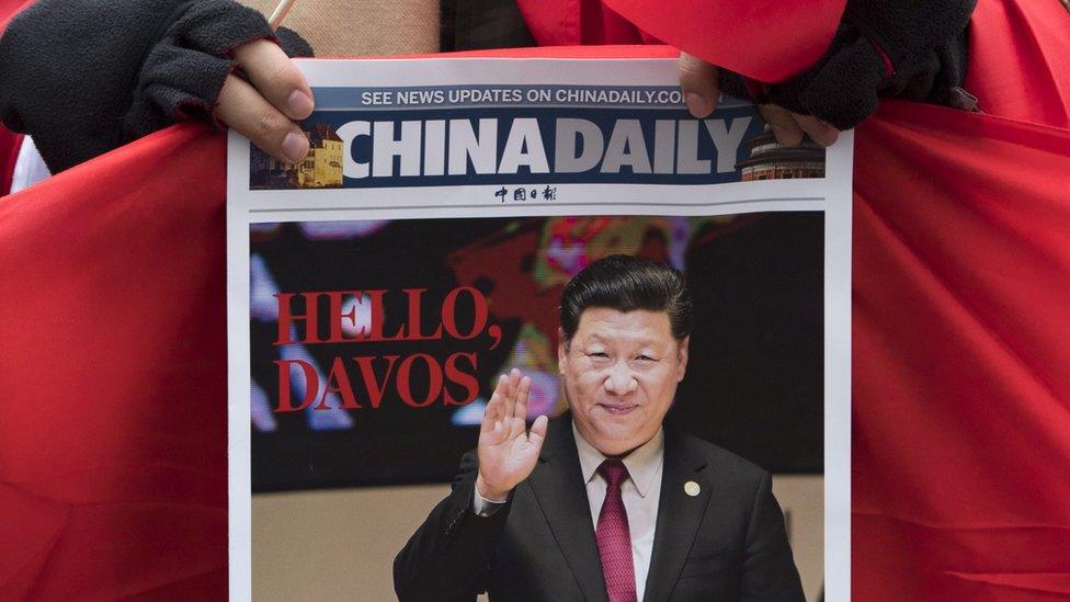 China Daily marks President Xi's Davos visit