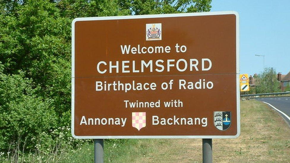 Welcome to Chelmsford sign