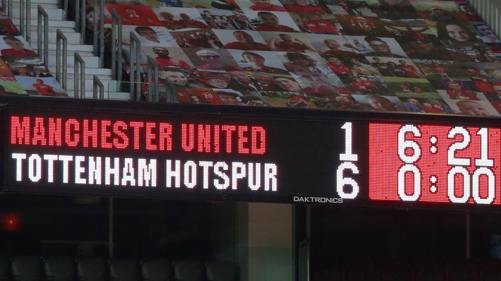 Score for Manchester United versus Tottenham Hotspur game