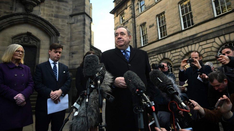 Alex Salmond outside Court of Session