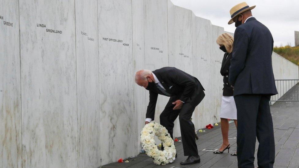 Biden at the memorial in Shanksville