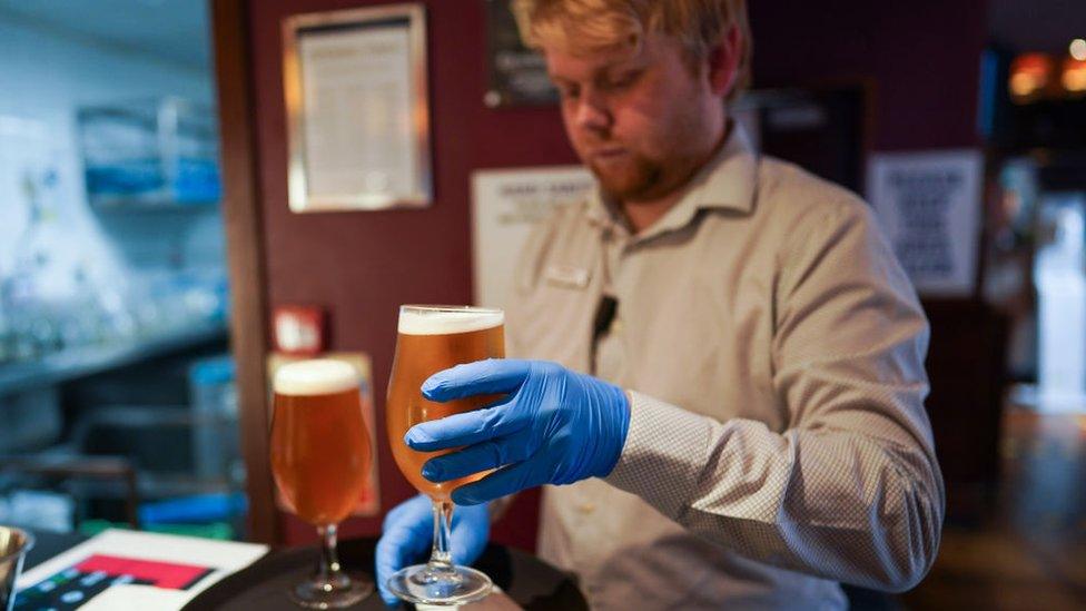 A pub manager at the Job Bulman pub in Gosforth, Newcastle upon Tyne