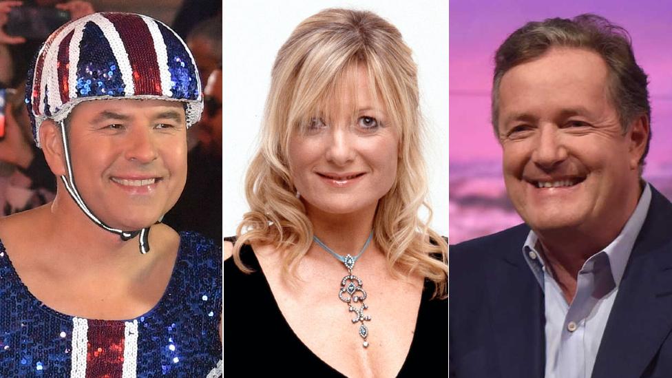 David Walliams, Gaby Roslin and Piers Morgan