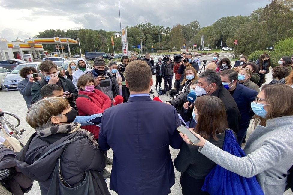 Michael Polak outside court