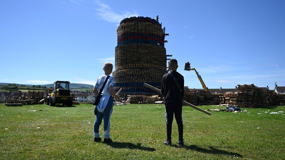 Craigyhill bonfire in Larne