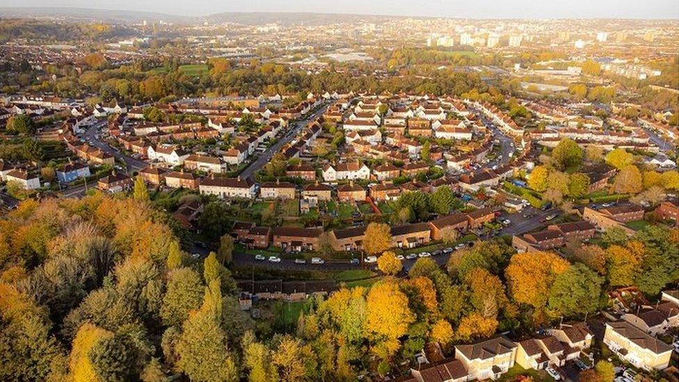 Aerial view of Bristol