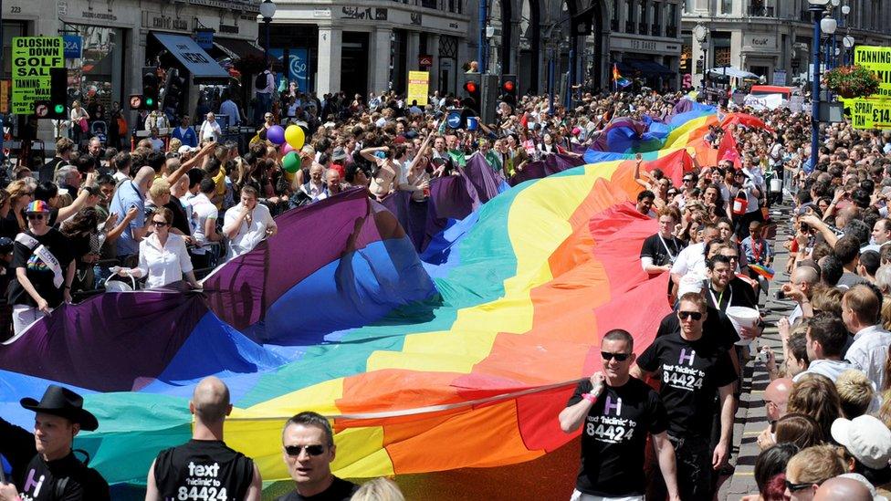 Gay Pride parade in London