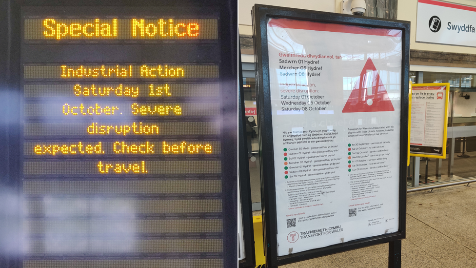 Cardiff Central, Wales' busiest station, was very quiet