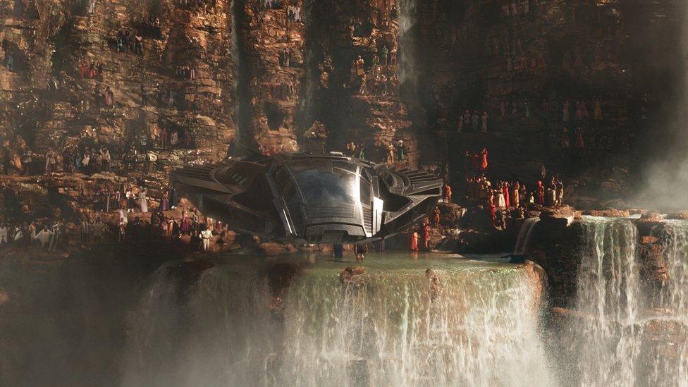 A Wakanda battleship in Black Panther