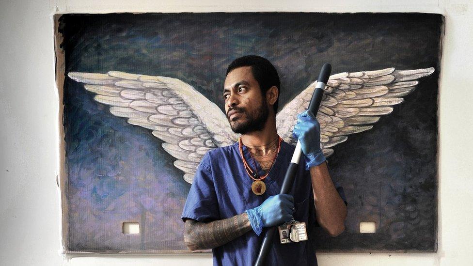 Zito Soares da Silva (also known as Xisto), a nursing assistant on AICU at the John Radcliffe Hospital as well as an artist, drew inspiration during the pandemic