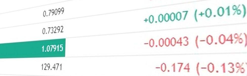 screen with share prices