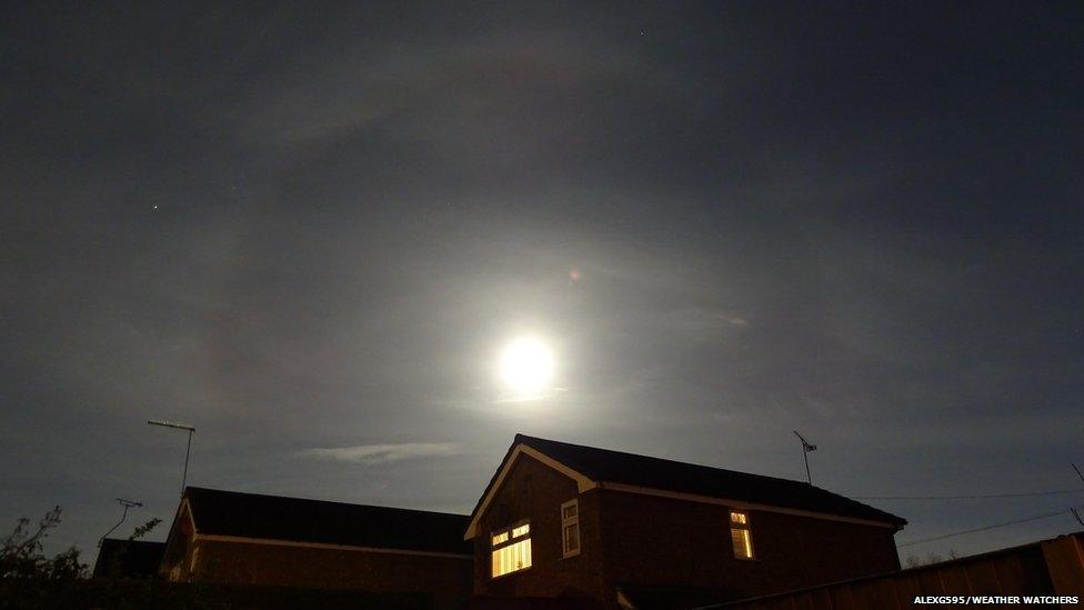 A halo around the full moon