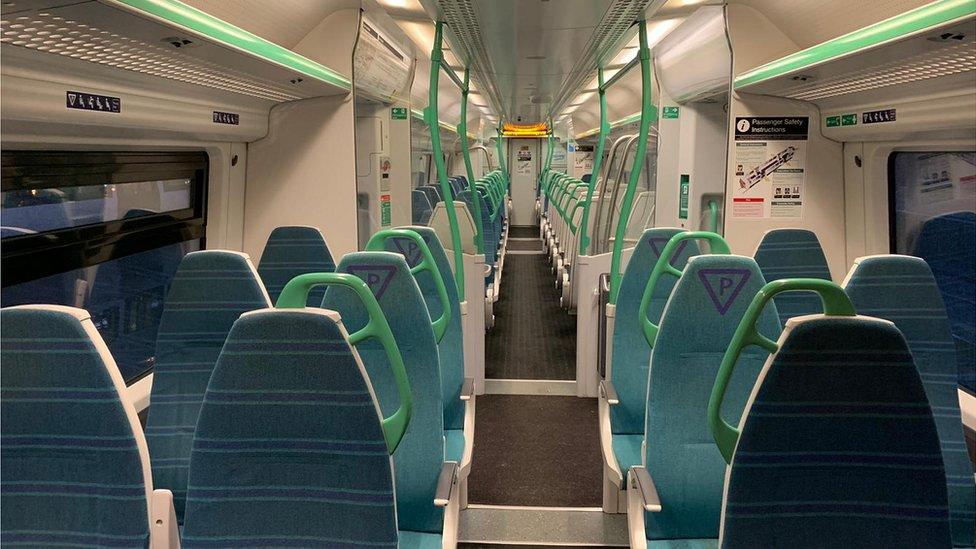 On board the King's Lynn to London King's Cross service