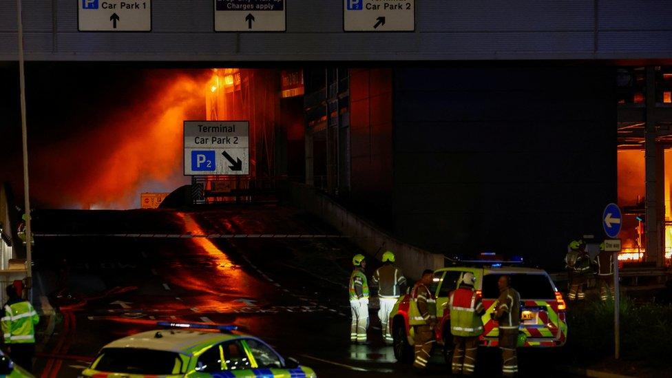 Car park fire