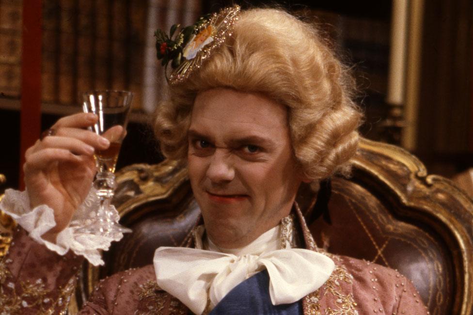 Hugh Laurie as Prince George in Blackadder the Third