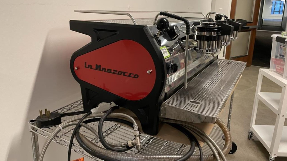 A high end La Marzocco espresso machine for sale from Twitter's auction