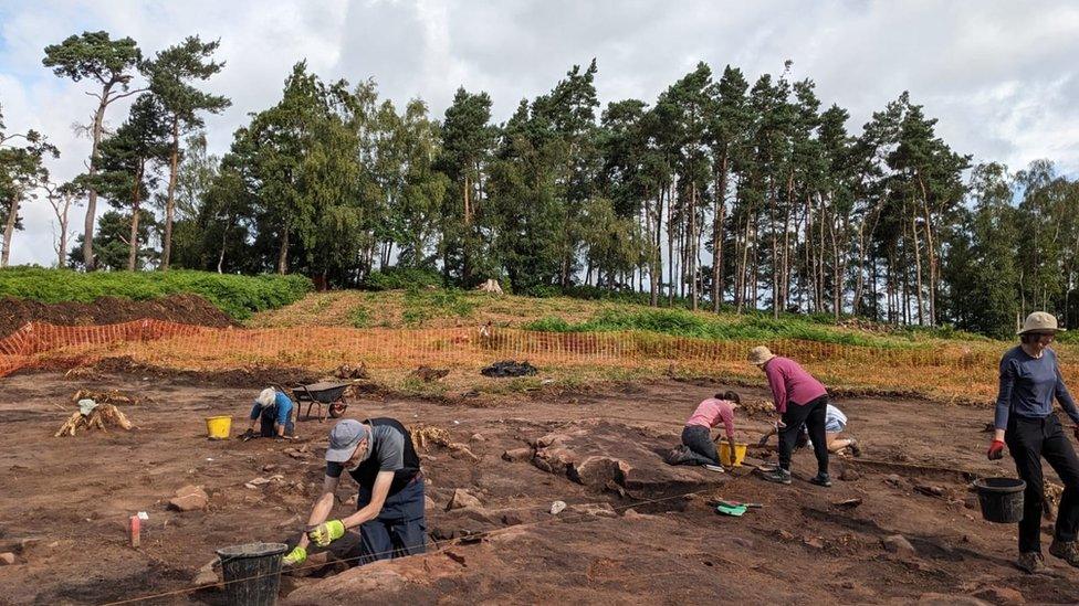 Archaeologists at the site