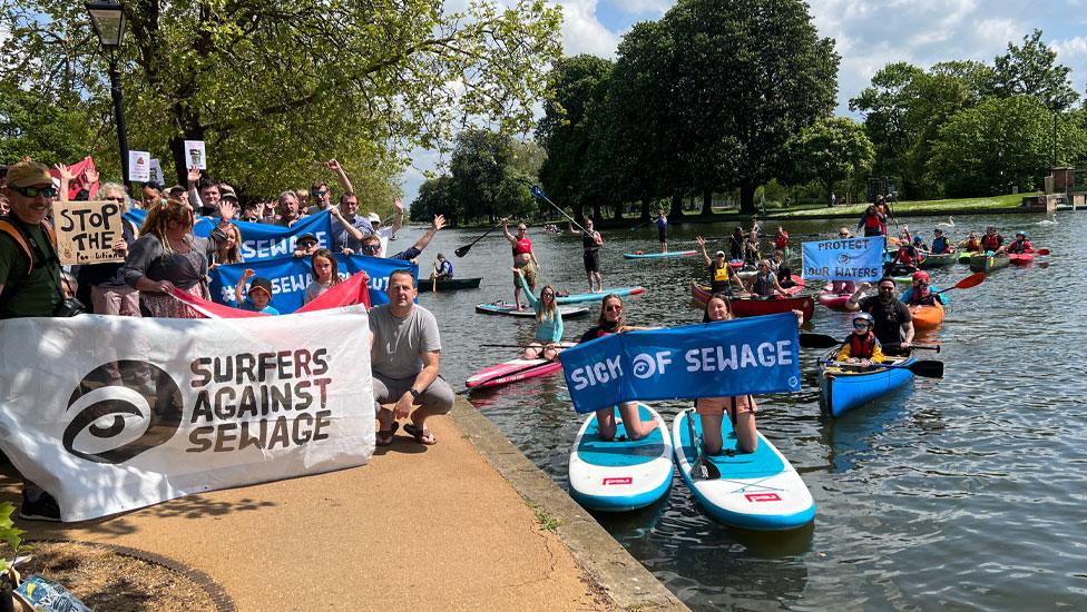 Surfers against Sewage protest in Bedford