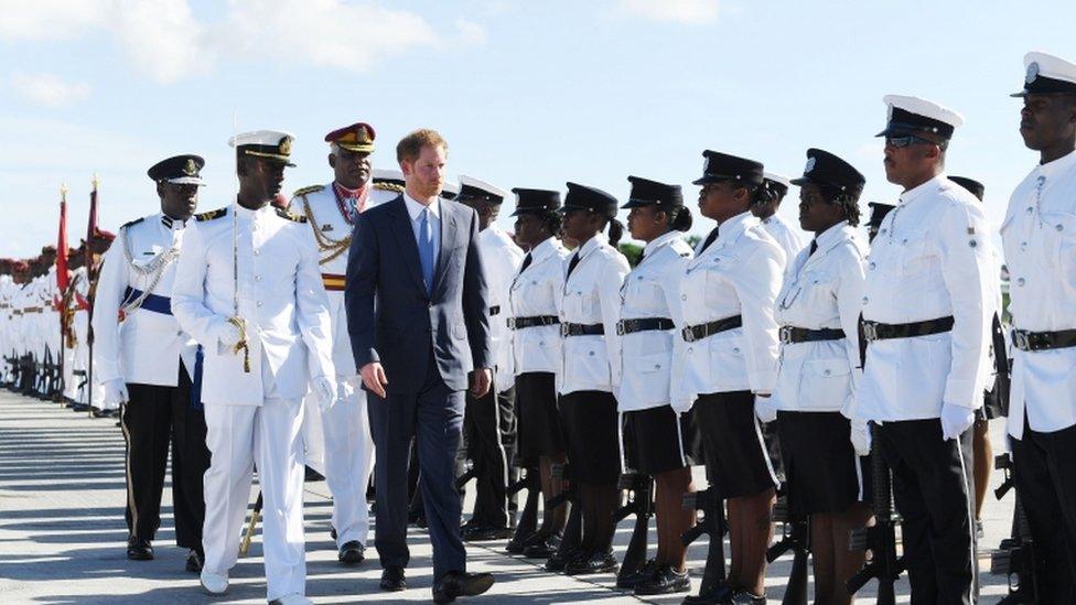 Prince Harry inspects troops