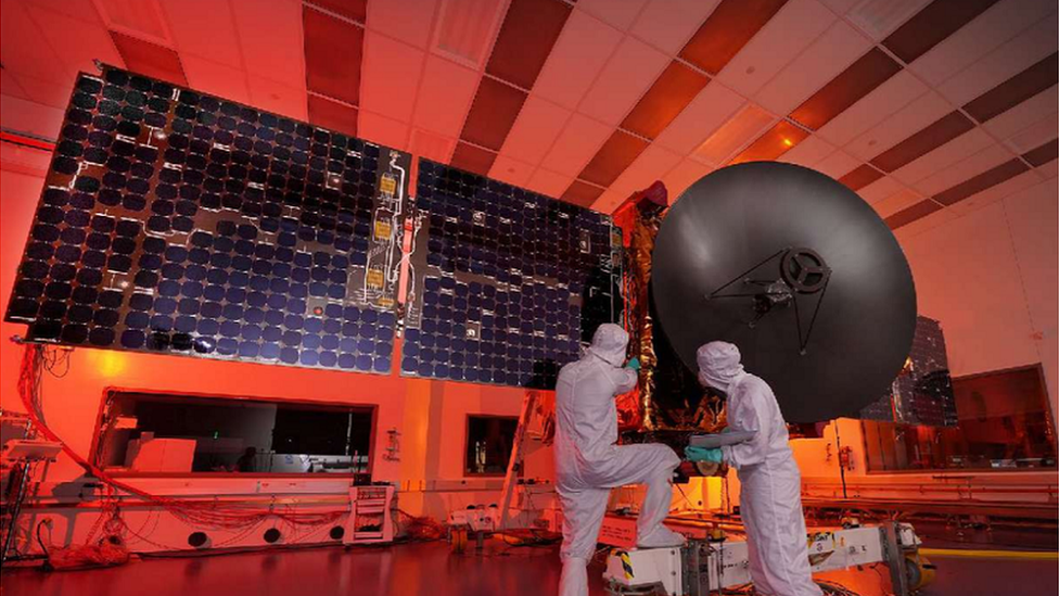 A picture of UAE scientists working on the country's Mars probe