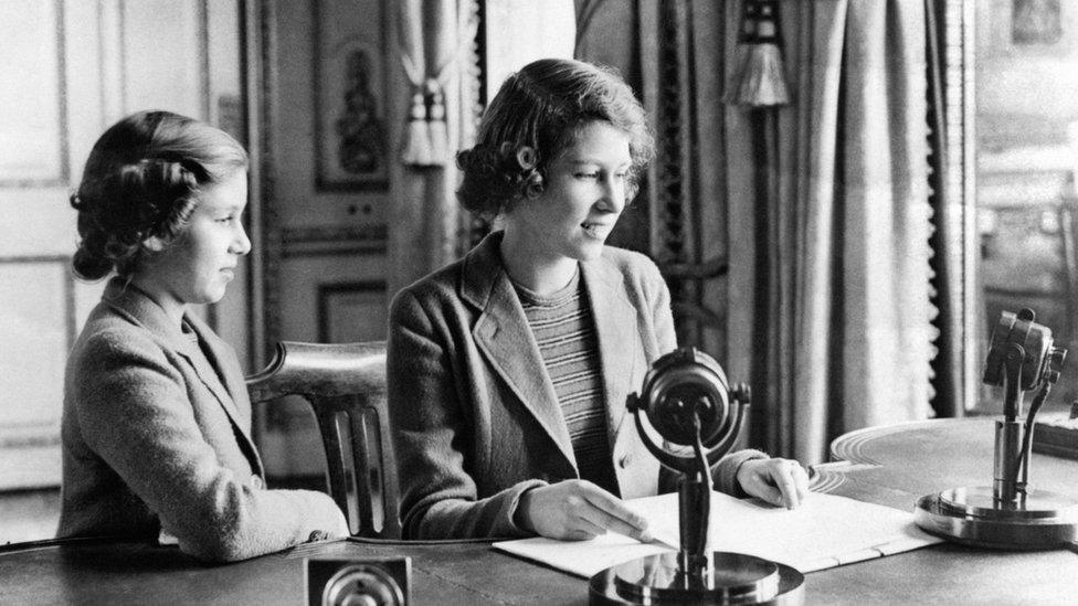 Princess Margaret and Queen Elizabeth as children