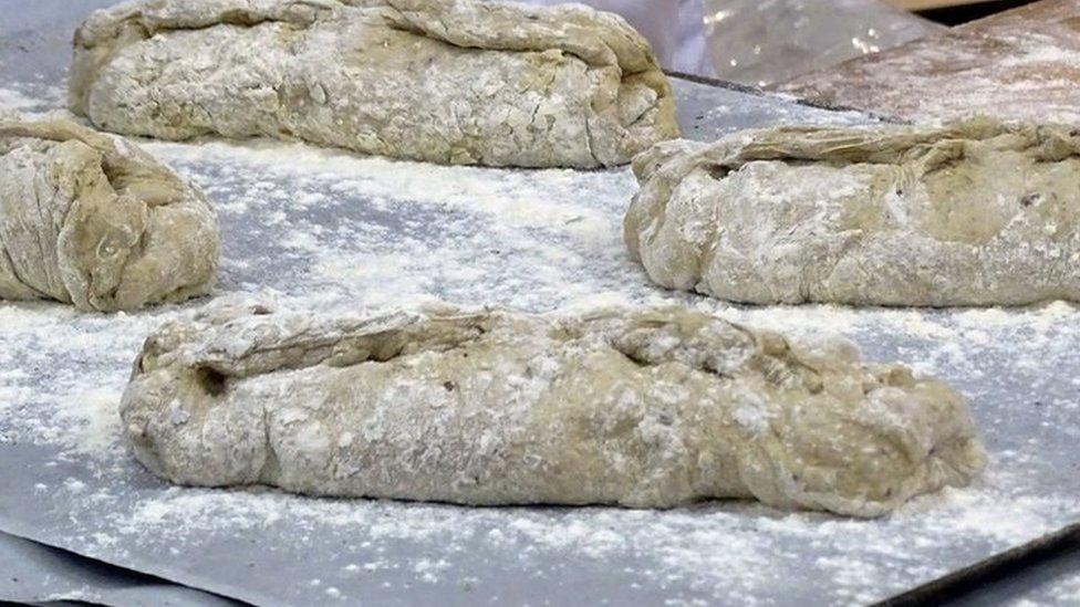 The first mass-delivered bread made of insects are seen at the Fazer bakery in Helsinki, Finland November 23, 2017.