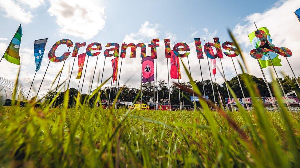 Creamfields North sign